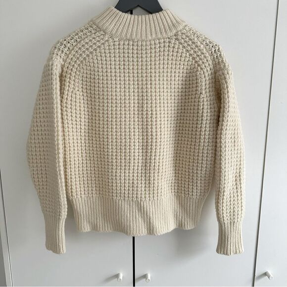 Everlane The Wool Cashmere Waffle Square Crew Neck Sweater - Picture 5 of 5